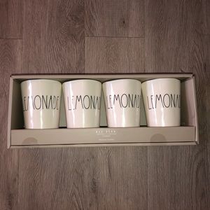 Rae Dunn Lemonade 4pc Tumbler Set